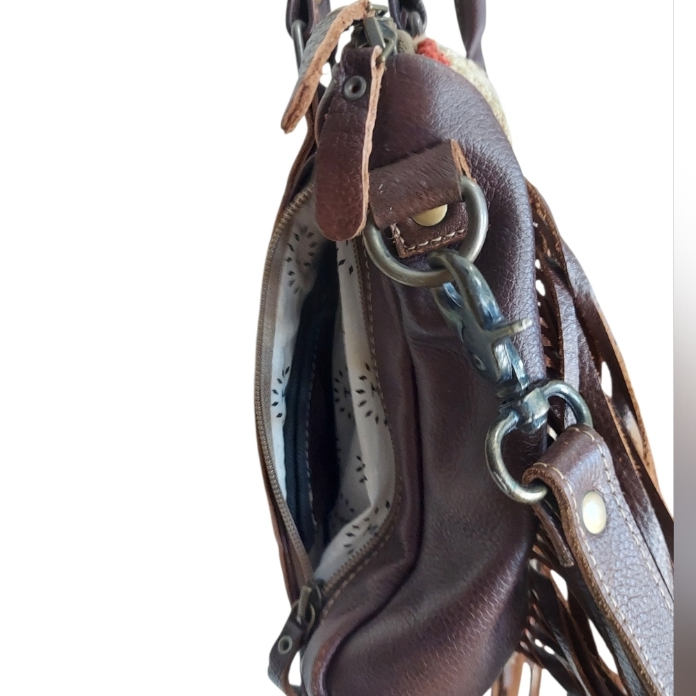 Myra Western Fringed Aztec Crossbody - Picture 3 of 15